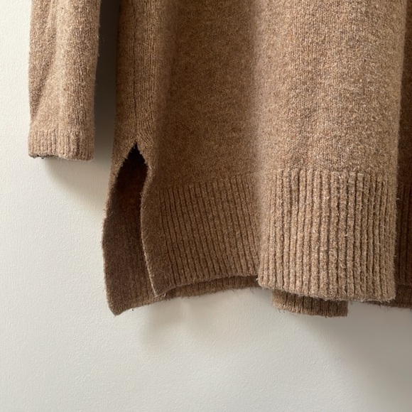 Frieda & Freddies New York wool blend knit dress pullover turtleneck brown M/L - Picture 2 of 10